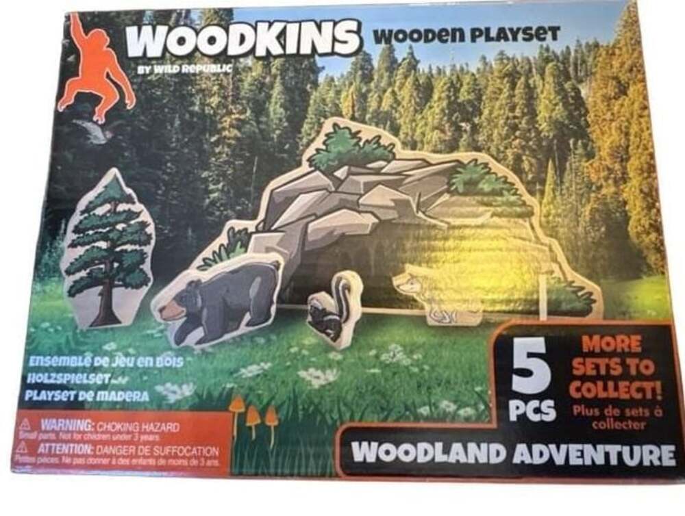 Wild Republic Woodkins Woodland Adventure 5-Piece Wooden Playset